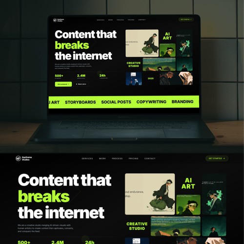 Keyframe studio web design