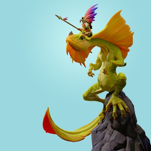 Dragon Rider - 3D Cartoon Character