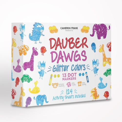 Dauber Dawgs Dot Markers (Glitter Colors)