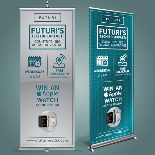 Conference stand-up banner