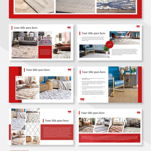 Design a PPT for a trendy area rug brand