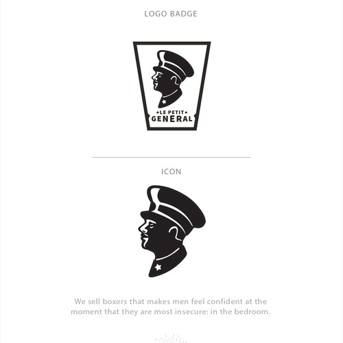  Logo badge design for a menswear brand.