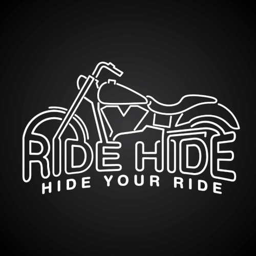 Ride Hide Motorcycle Cover Logo Design