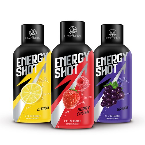 Packaging design (label) for energy drink.