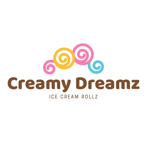 fun logo for ice cream roll