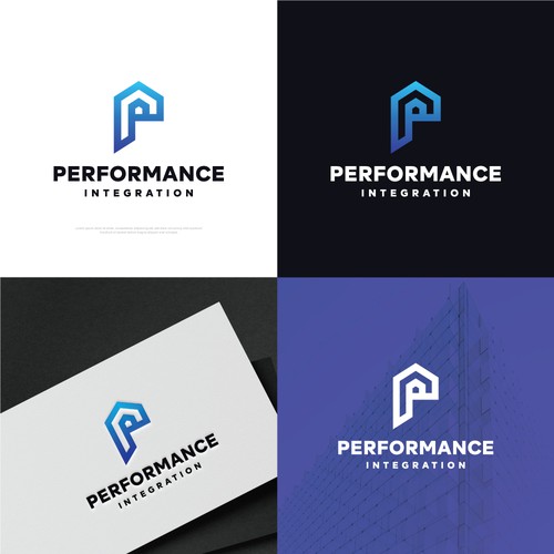 bold logo concept for " PERFORMANCE INTEGRATION "