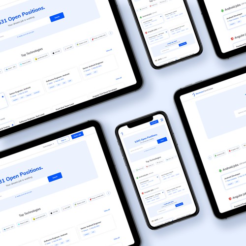 Tech-Focused Job Board UI Design