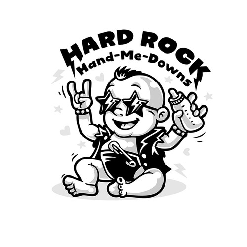 Rocker clothes for babies. Hard Rock Hand brand