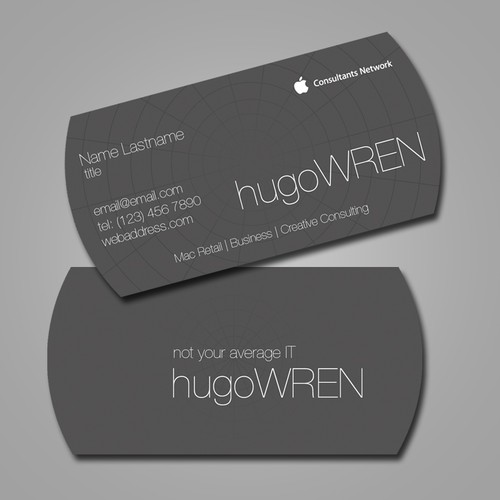 Business card for Mac consulting company