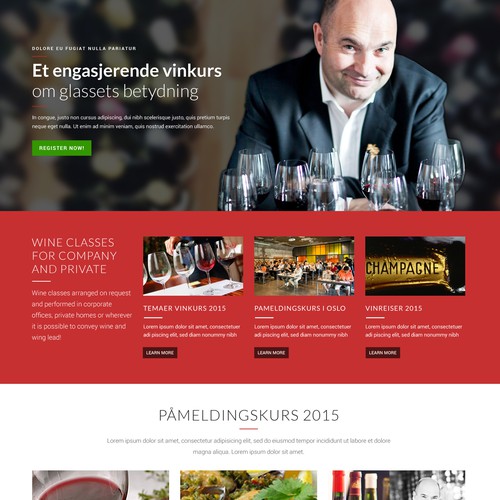 Wine Brewery Homepage Design