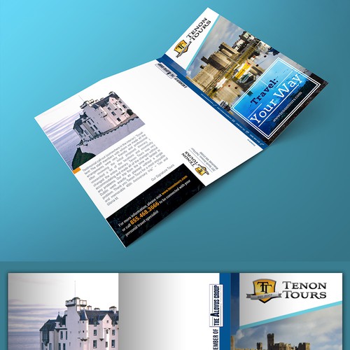 Create an inspiring travel brochure for an Ireland and UK tour operator!