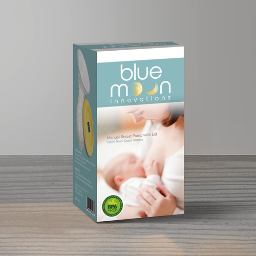Blue Moon Breast Pump Box design.
