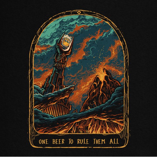 8bit brewing - one beer to rule them all shirt art