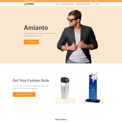 Design nice feeling Woocommerce Startpage