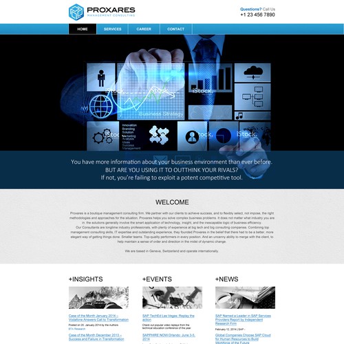 Website design for Proxares