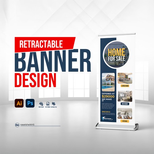 Retractable Banner Design for Real Estate