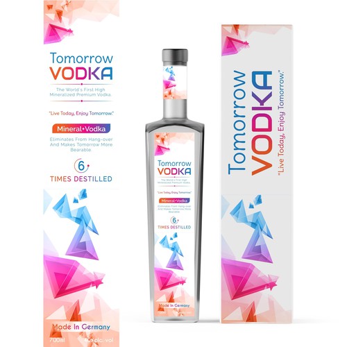 Label design for vodka bottle