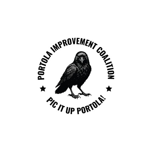 Clean and realistic Crow logo design