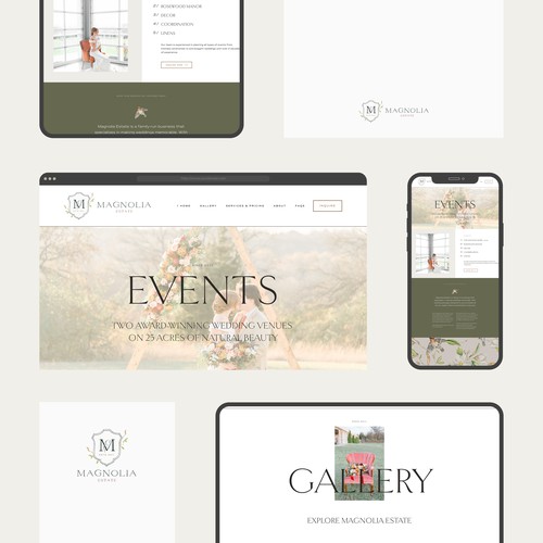 Magnolia Estate Branding, Website Design and HoneyBook