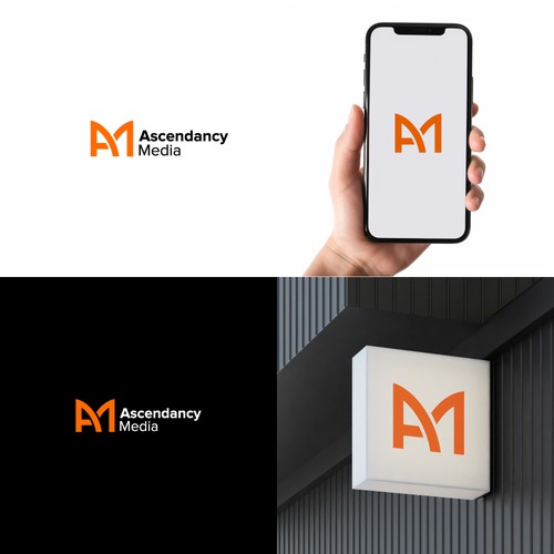 Modern AM Monogram Logo Design