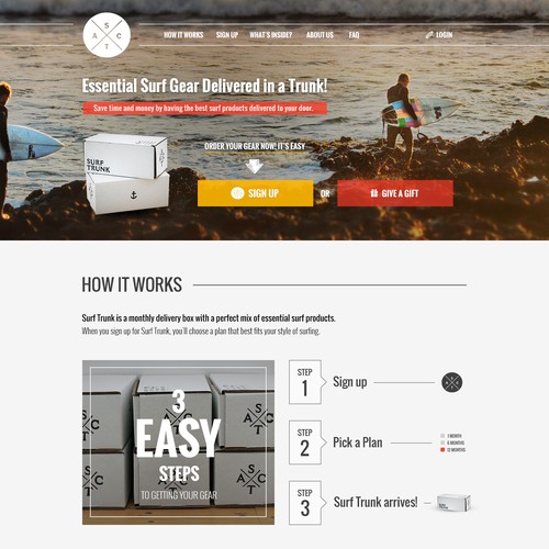 Home Page for Surf E-commerce Shop