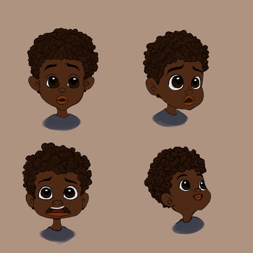 Dark Skin Character Illustration