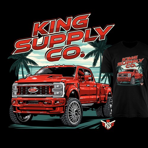 King Supply Co - Ford Truck Illustration