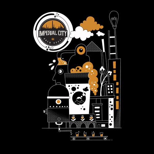 Umperial City Brew : T Shirt illustration