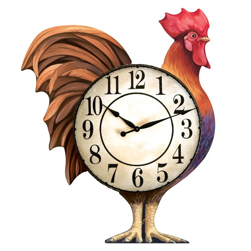 ROOSTER color illustration needed for Wall Clock!