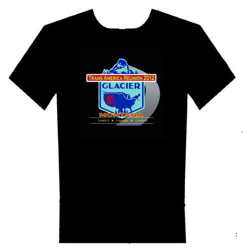 TransAmerica Glacier Reunion 2012 (TransAmerica Bicycle Trek) Embroidered Polo Shirt or T-Shirt Design