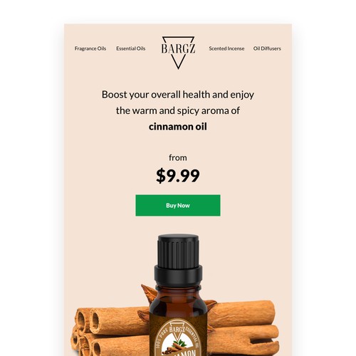 Email Template Design for Fragrance & Essential Oils