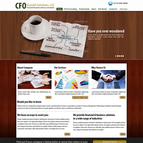 New website design wanted for CFO Growth Solutions