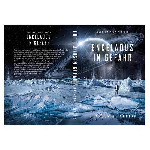 Enceladus in Gefahr — Hard Science Fiction Book Cover