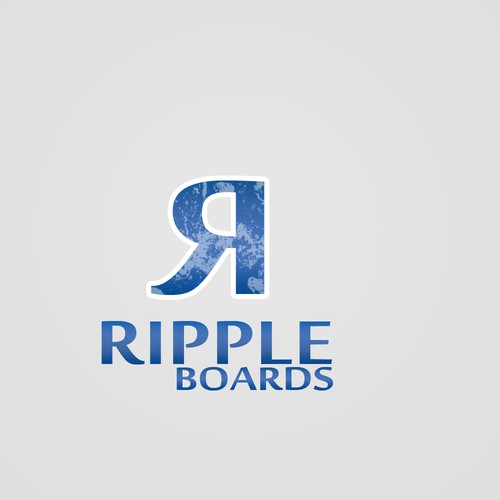 Create a capturing vintage paddleboard illustration for 'Ripple boards'