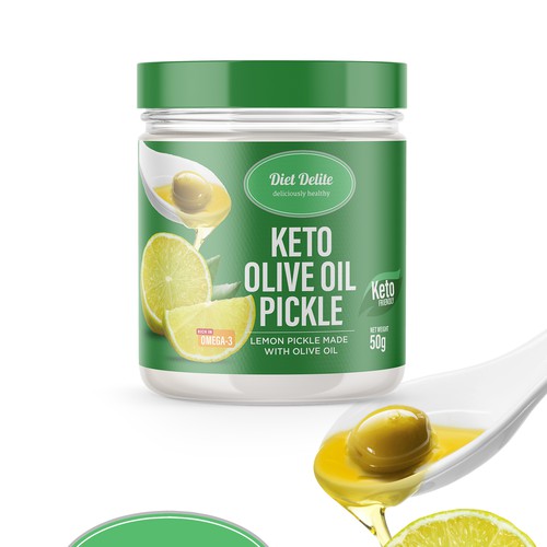 PACKAGE DESIGN FOR KETO OLIVE OIL PICKLE