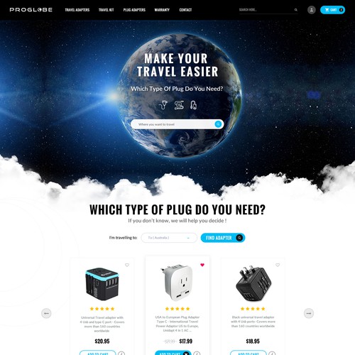 compelling new design to our travel product website