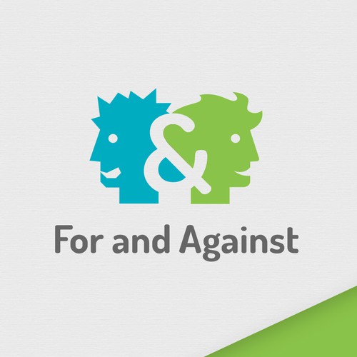 Logo for positive an negative / for and against