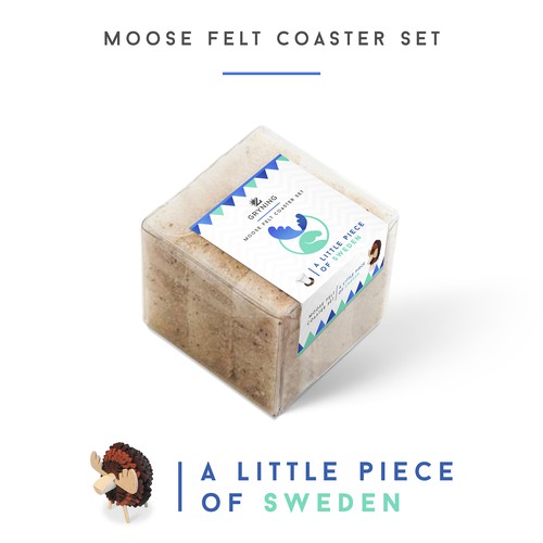 MOOSE FELT COASTER SET DESIGN