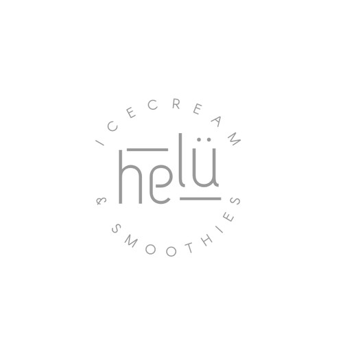 Minimalistic logo for ice-cream shop