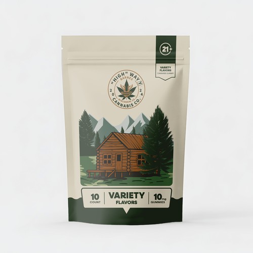 Packaging Design for "High" Way Y Cannabis Gummy