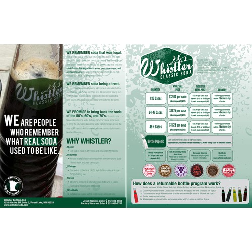 Create Sales Flyer for Minnesota Soda Company