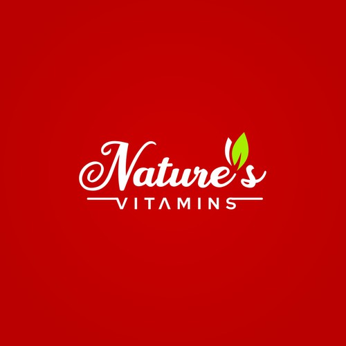 Nature's vitamins logo design