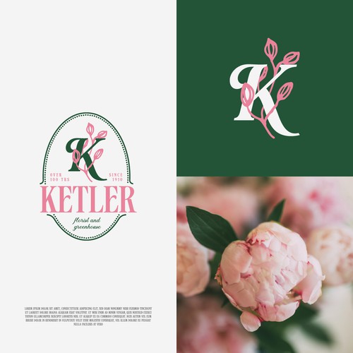 Logo for a florist and greenhouse