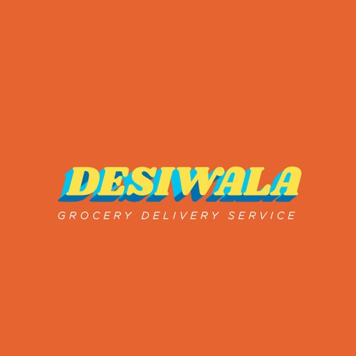 DesiWala logo in old Indian cinema title cards style. 