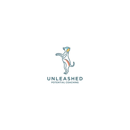 Powerfull and uplifting logo for unleashed potential coaching.