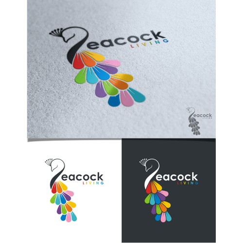 Express your creativity, design a logo for Peacock Living.