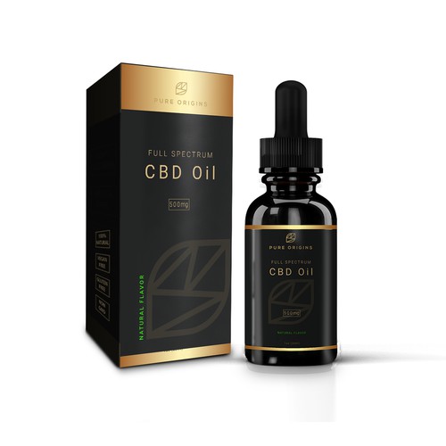 Label and Box design for Pure Origins Hemp CBD Tincture