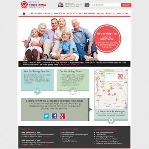 New website design wanted for Georgia Arrhythmia Consultants & Research Institute