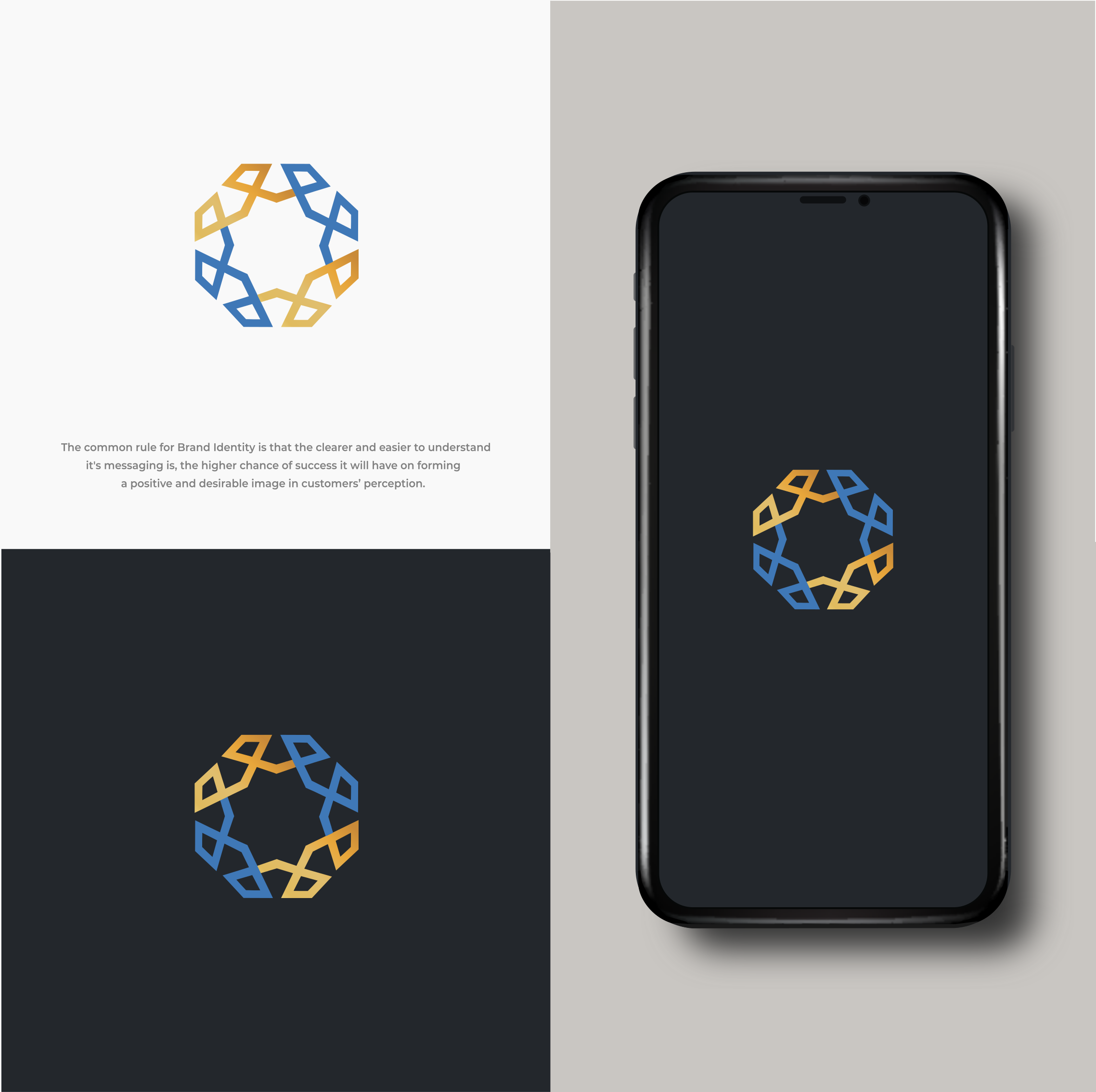logo for a jewelry label that represents opposites, dark and colorful