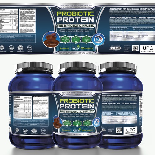 Create an ultra clean label designed for the fitness industry